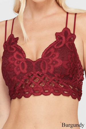 Double Strap Scallop Lace Bralette - Free Souls Boutique