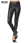 Plus High Waist Faux Leather Leggings