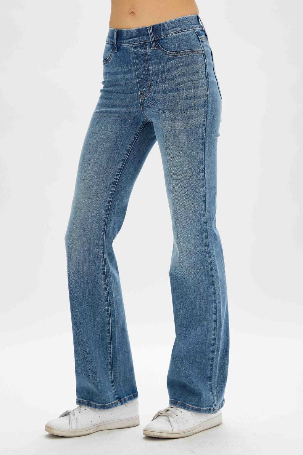 HW Pull on Slim Bootcut Jeans