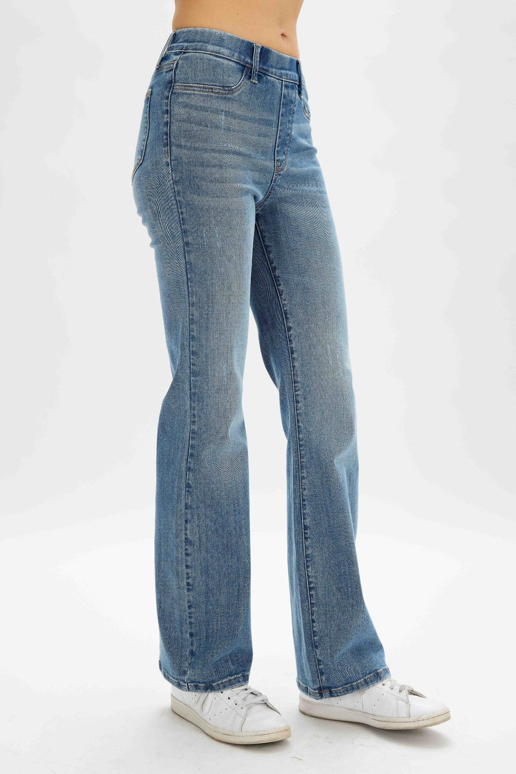 HW Pull on Slim Bootcut Jeans