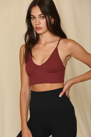True to You Triangle Front Spaghetti Strap Brami Top