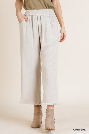 Wide Leg Elastic Waist Pants