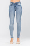 Hi-Rise Hand Sand Skinny Jeans