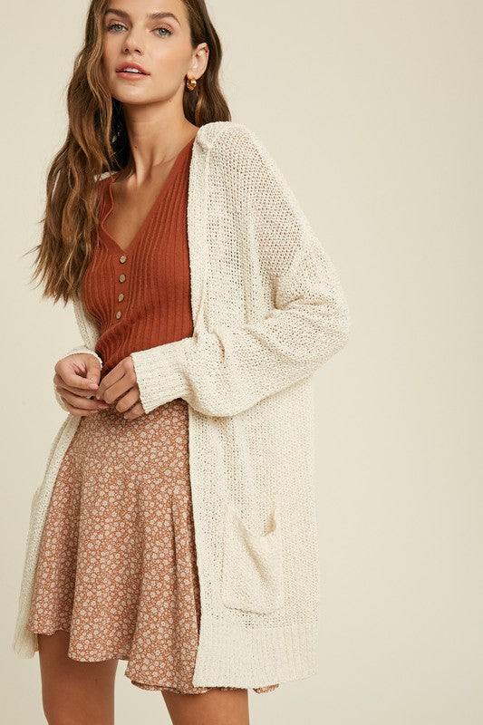 Casual Hooded Cardigan