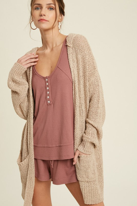 Casual Hooded Cardigan