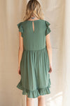 Cap Sleeve Solid Babydoll Dres