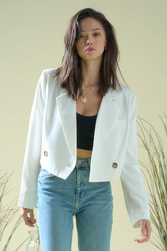 Brenda Double Breasted Crop Blazer