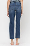 Mid Rise Relaxed Straight Jeans