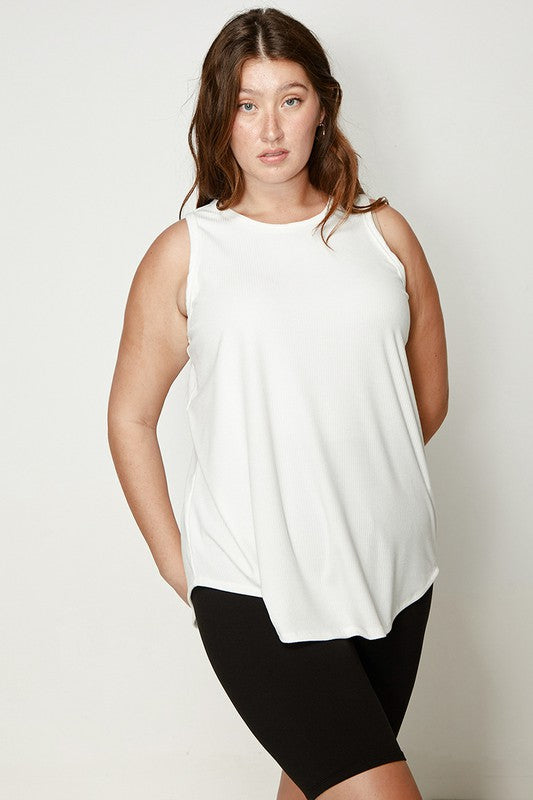 Plus Rib Knit Tank Top