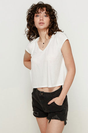 Pleat Back Solid Knit Top