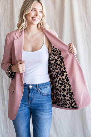 Leopard Lined Blazer