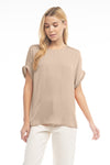 Round Neck Plisse Blouse