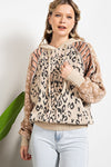Animal Pattern Hoodie Sweater Top