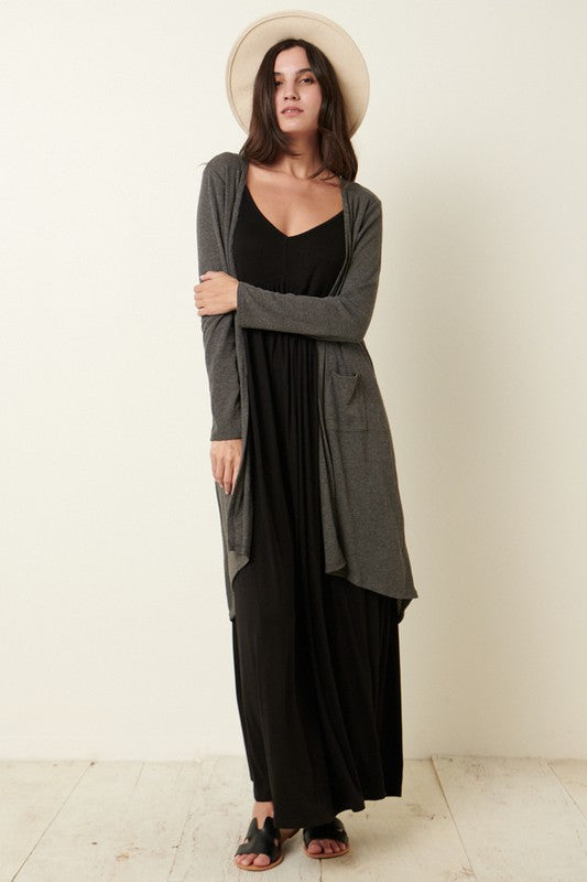 Soft Rib Long Cardigan