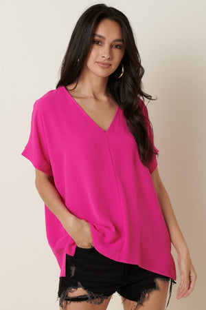 Airflow Solid VNeck Top