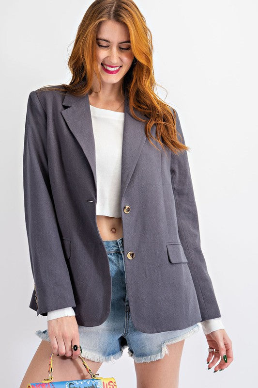 Linen Blazer Jacket – Free Souls Boutique