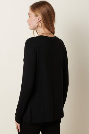LS Bamboo V Neck Top