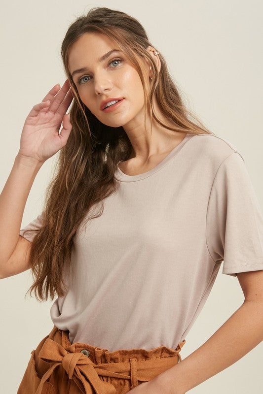 Rounded Hem Modal Top