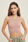 Removable Pad Ribbed Bralette Tank