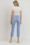 Clean Straight Fray Hem Jeans