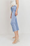 Clean Straight Fray Hem Jeans