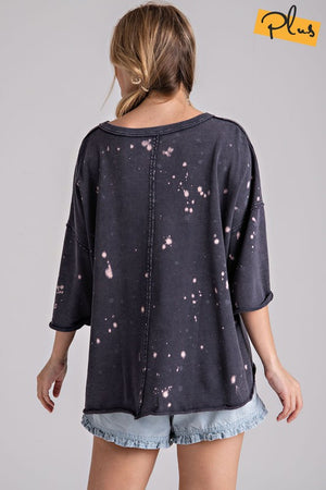 Plus Bleach Knit Top