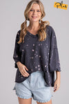 Plus Bleach Knit Top