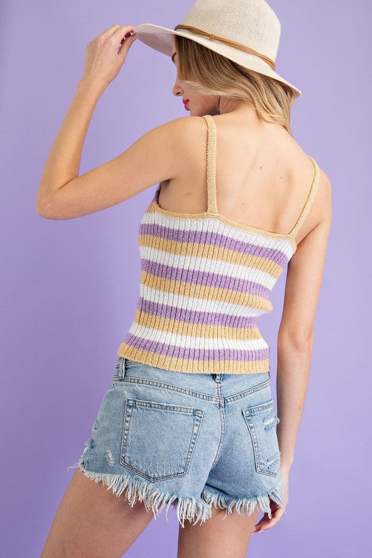 Stripe Sweater Tank