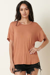 Bamboo Round Neck Loose Top