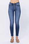 Rose Hi Rise Button Fly Skinny Jeans