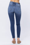 Rose Hi Rise Button Fly Skinny Jeans