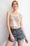 Colorblock Knit Crop Top