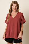 Airflow Solid VNeck Top