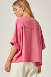 Plus Oversized Dolman Solid Top