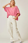 Plus Oversized Dolman Solid Top