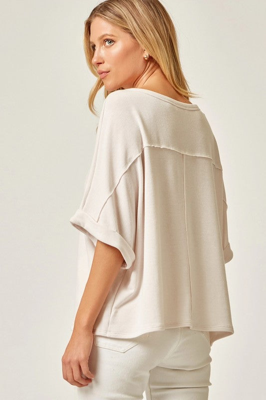 Oversized Dolman Solid Top