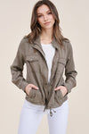 Hidden Zipper Tencel Jacket