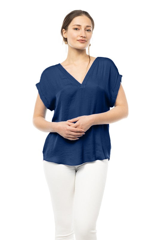 VNeck Drop Sleeve Top