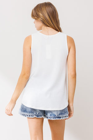 Plus Standard Ribbed Tank Top