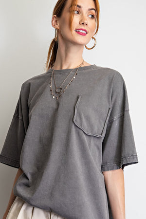 Plus Faux Pocket Jersey Top