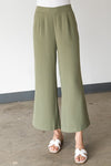 Flare Leg Solid Slacks