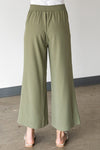 Flare Leg Solid Slacks