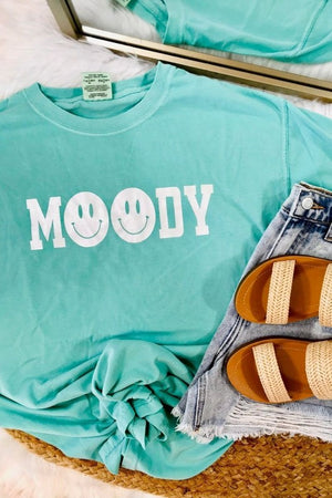 Moody Smiley Face Comfort Colors Graphic Tee