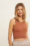 Removable Pad Ribbed Bralette Tank