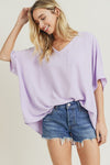 Plus Wide V Dolman Pocket Top