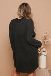 Washed Gauze Button Tunic Dress