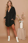 Washed Gauze Button Tunic Dress