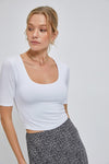 Solid Fitted SS Crop Top