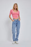 Solid Fitted SS Crop Top