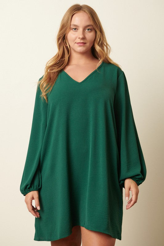 Plus Airflow Balloon Sleeve Dress